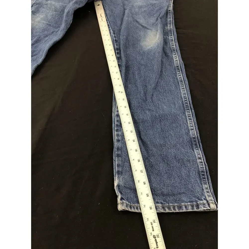 Wrangler Jeans Mens 34x30 Blue Medium Wash Regular Fit Straight Denim Pockets